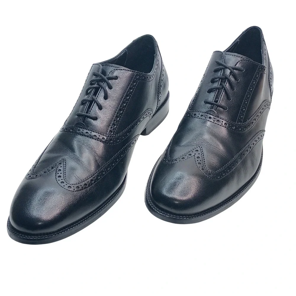Cole‎ Haan Williams Wingtip Oxford Black Leather Dress Shoes Mens 13M C12209